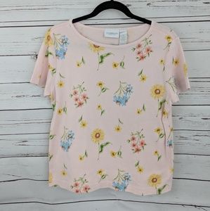 Liz Claiborne floral short sleeve top